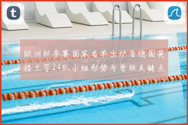 欧洲杯参赛国家名单出炉含德国英格兰等24队小组形势与晋级关键点